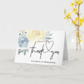 Carte Cadeau de remerciement demoiselle d'honneur Fleurs (Fleur jaune)