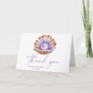 Carte Cadeau de remerciement pour Baby Shower Ocean Litt