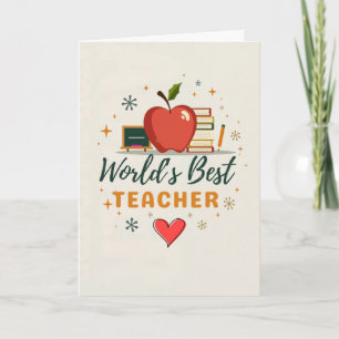 Carte Cadeau de remerciement pour le meilleur professeur