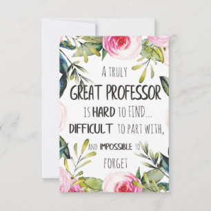 Carte Cadeau de Remerciement Professeur Appréciation Déc