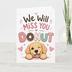Carte Cadeau de retraite de donut de chien drôle Adieu à