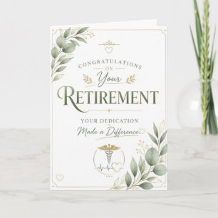 Carte Cadeau de retraite élégant pour l'appréciation des