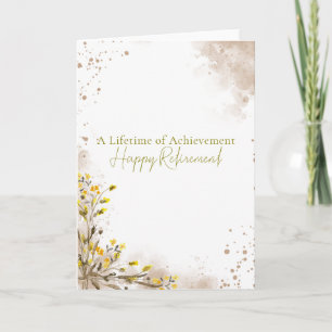 Carte Cadeau de retraite élégant pour une vie de réussit
