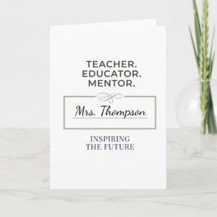 Carte Cadeau de retraite personnalisé pour enseignant. É