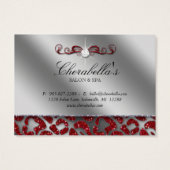 Carte cadeau de salon Bijoux Zebra Xmas Argent rou (Dos)