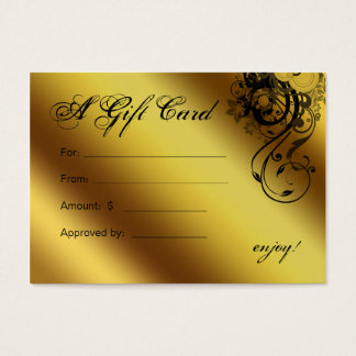 Carte cadeau de salon Spa Gold Floral Papillon