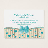 Carte cadeau de salon Spa Saint Valentin Coeurs bl (Dos)