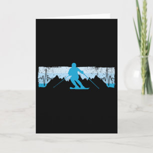 Carte Cadeau de ski Battement de cœur de ski pour skieur