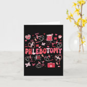 Carte Cadeau de technicien en phlébotomie infirmière cœu (Fleur jaune)