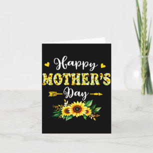 Carte Cadeau de tournesol de jour de mère heureux floral