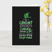 Carte Cadeau de tricoteuse au crochet (Fleur jaune)