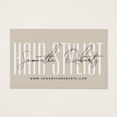 carte cadeau de typographie de script de coiffeur  (Devant)