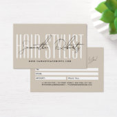 carte cadeau de typographie de script de coiffeur  (Bureau)