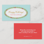 Carte cadeau de vacances Insertion Coupon (Devant / Derrière)