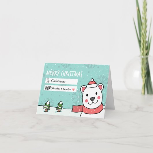 Carte cadeau de vacances Polar Bear (Devant)