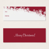 Carte cadeau de vacances Snowflake Edge (Devant & derrière)