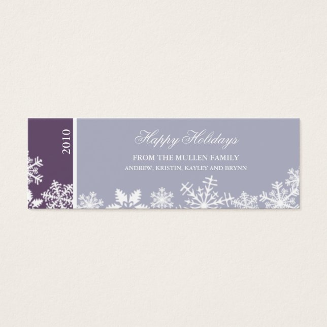 Carte cadeau de vacances Snowflake Edge (Devant)
