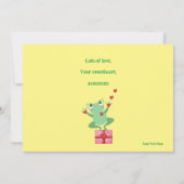 Carte cadeau de Valentine's Frog Heart Flowers (Dos)