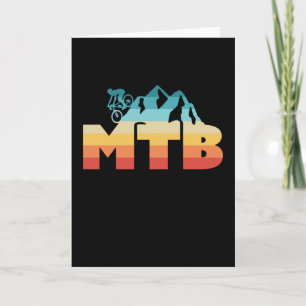 Carte Cadeau de vélo de montagne vintage Retro MTB