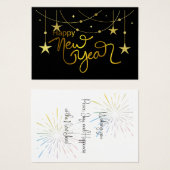Carte cadeau de voeux pour le nouvel an (Devant & derrière)