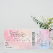 Carte cadeau de voucher d'anniversaire de tatouage (Debout devant)