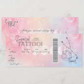 Carte cadeau de voucher pour un tatouage personnal (Devant / Derrière)