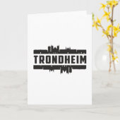 Carte Cadeau de voyage Cité de Trondheim Norvège (Fleur jaune)