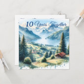 Carte Cadeau de voyage pour un anniversaire de mariage d (Devant/Arrière en situation)