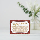 Carte cadeau Deep Red & Gold Confetti Display Shoo (Debout devant)