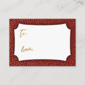 Carte cadeau Deep Red & Gold Confetti Display Shoo (Dos)