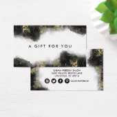 Carte Cadeau D'Encre Liquide Black And Gold Modern (Bureau)