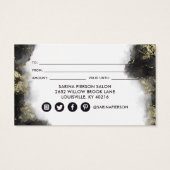 Carte Cadeau D'Encre Liquide Black And Gold Modern (Dos)