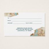 Carte Cadeau D'Encre Liquide D'Art Moderne Bleu Et (Dos)