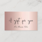 Carte cadeau d'entreprise code qr or rose (Devant)