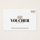 Carte cadeau d'entreprise moderne Gold Simple (Devant)