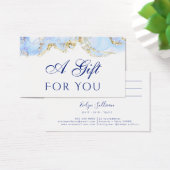 carte cadeau design en marbre bleu (Bureau)