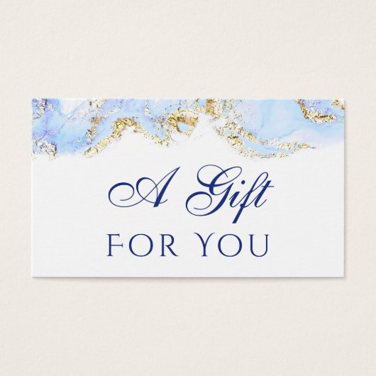 carte cadeau design en marbre bleu (Devant)