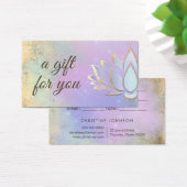 carte cadeau design lotus bleu violet (Bureau)