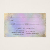 carte cadeau design lotus bleu violet (Dos)