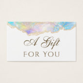 Carte cadeau design opal bleu (Devant)