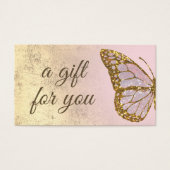 carte cadeau design papillon (Devant)