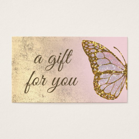 carte cadeau design papillon (Devant)