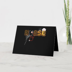 Carte Cadeau d'Halloween pour infirmière avec araignée c