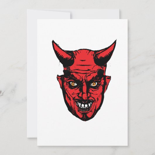 Carte Cadeau Diable Halloween Horror (Devant)