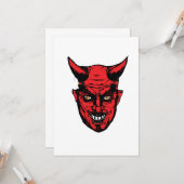 Carte Cadeau Diable Halloween Horror (Devant/Arrière en situation)