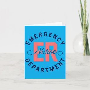 Carte Cadeau d'infirmière d'urgence du service des urgen