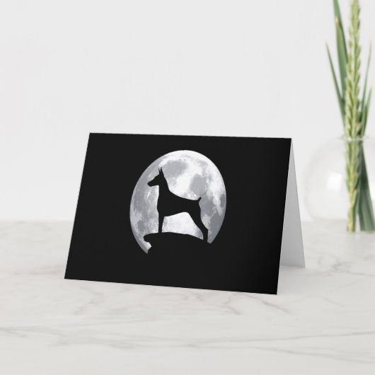 Carte Cadeau Doberman | Lune Doberman (Devant)