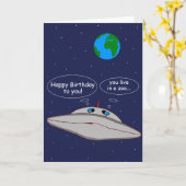 Carte Cadeau d'occasion de vaisseau spatial extraterrest (Fleur jaune)
