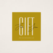 carte cadeau dorée écriture typographique entrepri (Devant)
