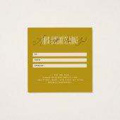 carte cadeau dorée écriture typographique entrepri (Dos)